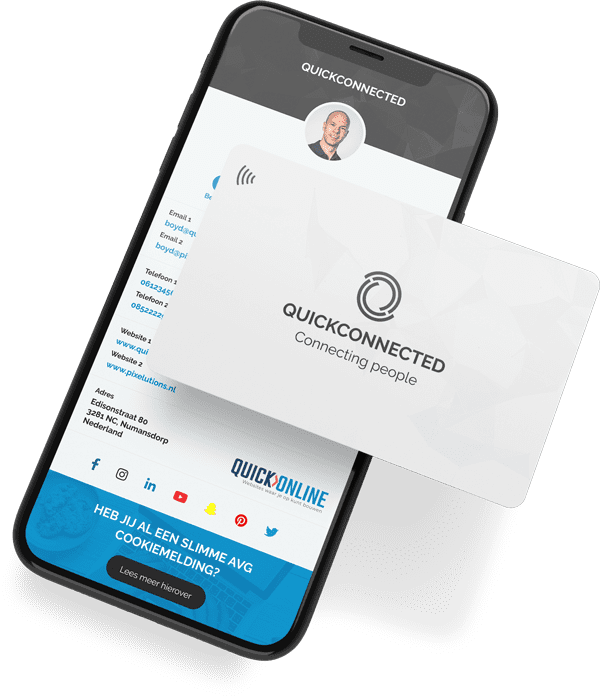 Slim visitekaartje, duurzaam visitekaartje met NFC